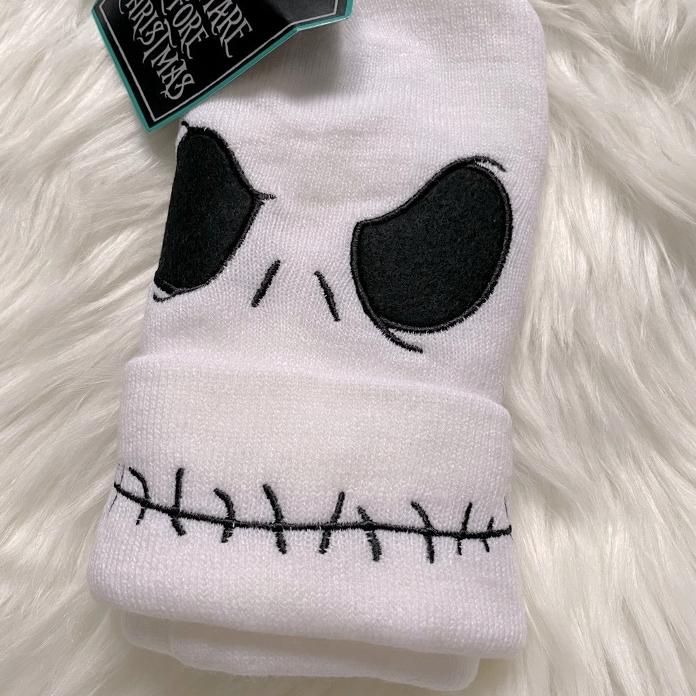 Disney White and Black Jack Skellington Beanie